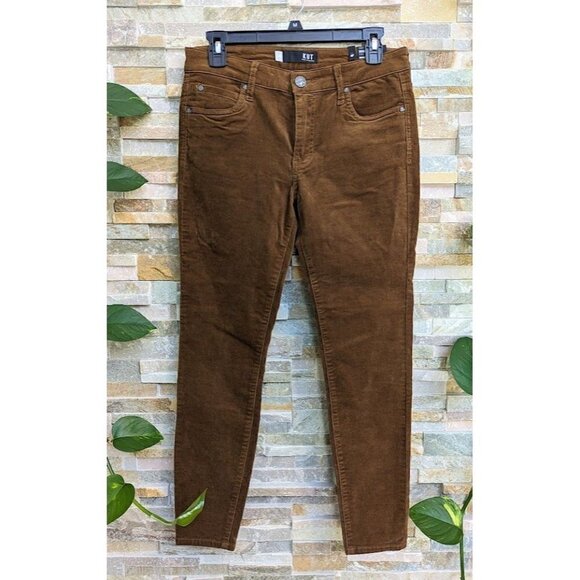 KUT From the Kloth Brown Corduroy Diana Skinny Pants Women's Size 4P- NWT - Picture 1 of 4
